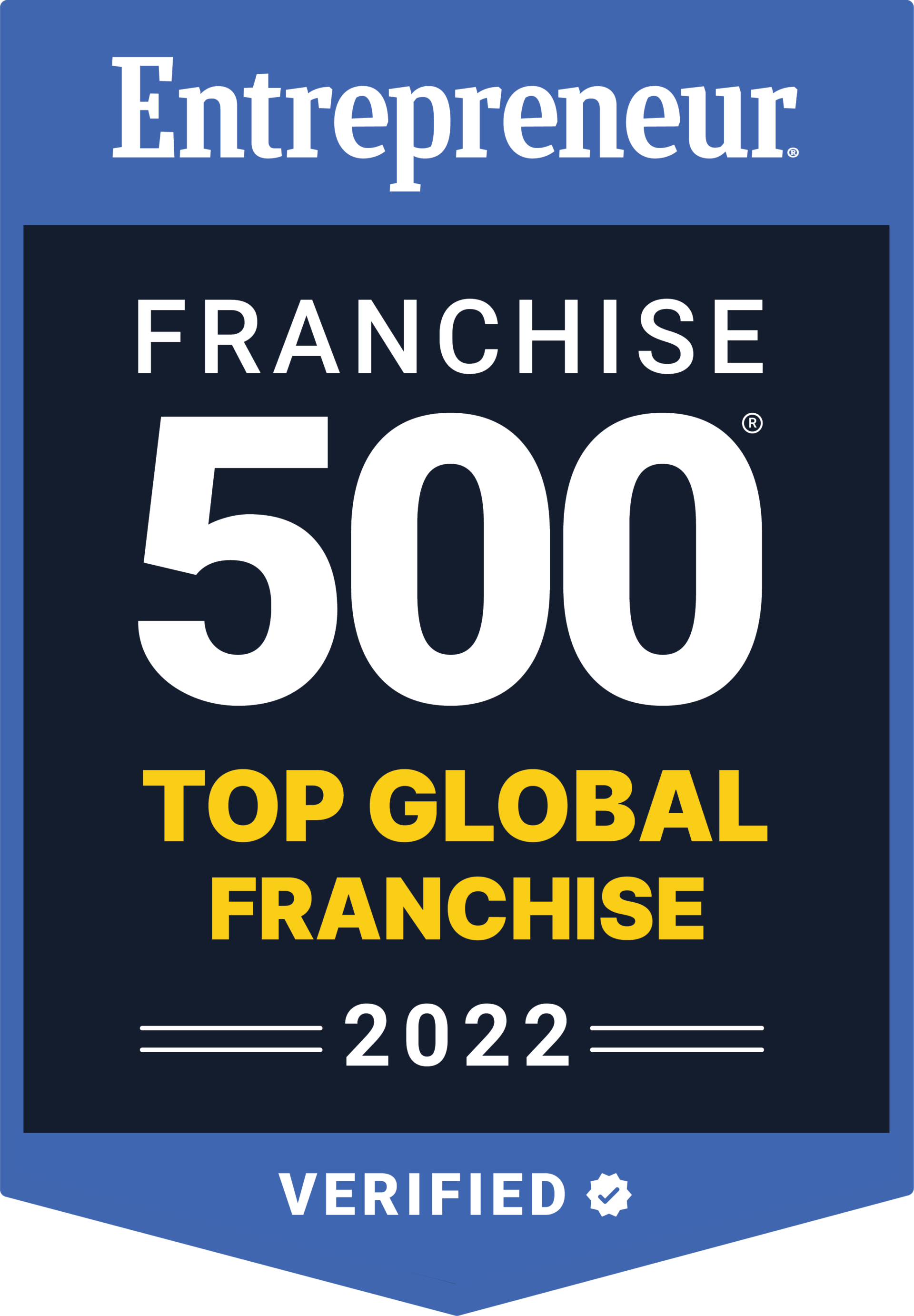 Entrepreneur Franchise 500 2022 Top Global Franchise logo